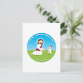 Jesus und Kind Postkarte (Stehend Vorderseite)