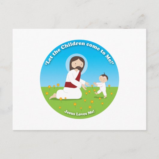 Jesus und Kind Postkarte (Vorderseite)