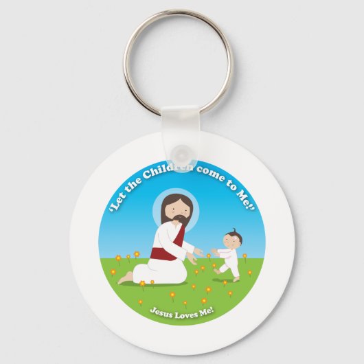 Jesus und Kind Schlüsselanhänger (Vorderseite)