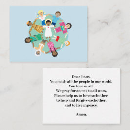 Jesus und Kinder Friedensgebet Begleitkarte