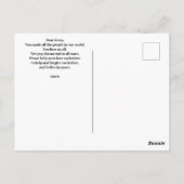 Jesus und Kinder Friedensgebet Postkarte (Rückseite)