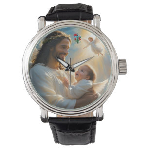 Jesus und Kinderengel  Armbanduhr