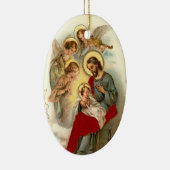 Jesus- und Kinderweihnachtsverzierungen Keramikornament (Rechts)