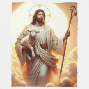 JESUS und LAMB 2 Fleecedecke