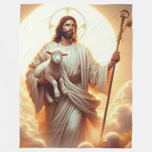 JESUS und LAMB 2 Fleecedecke (Vorderseite)