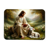 Jesus und Lamb Magnet (Horizontal)