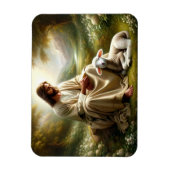 Jesus und Lamb Magnet (Vertikal)