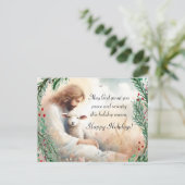 Jesus und Lamb Postkarte (Stehend Vorderseite)