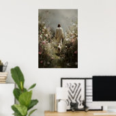 Jesus und Lamm Christliche Wandkunst Moderner Druc Poster (Heimbüro)