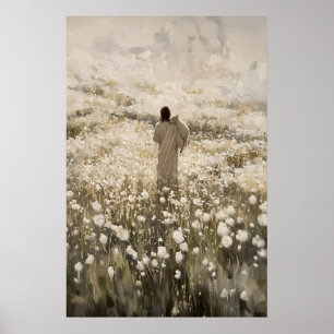 Jesus und Lamm Der Gute Hirte Verlorene Schafe Jes Poster