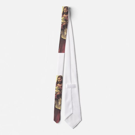 Jesus- und Lamm-Krawatte Krawatte (Rückseite)