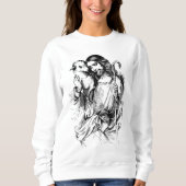 Jesus und Lamm Sweatshirt (Vorderseite)