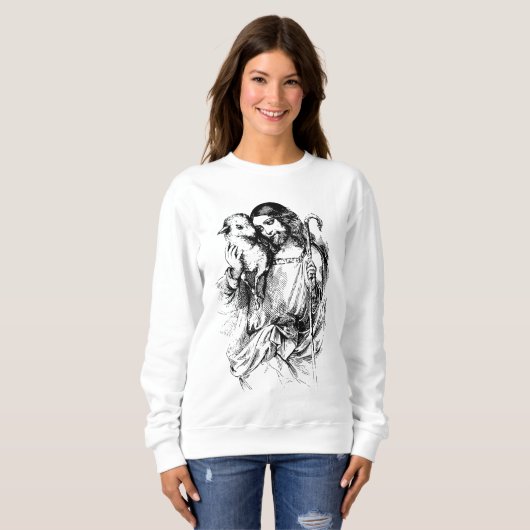 Jesus und Lamm Sweatshirt (Vorne ganz)