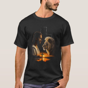 Jesus und Löwe T - Shirt