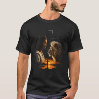 Jesus und Löwe T - Shirt