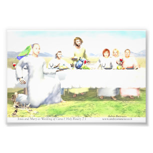Jesus und Maria bei der Hochzeit zu Kana Fotodruck