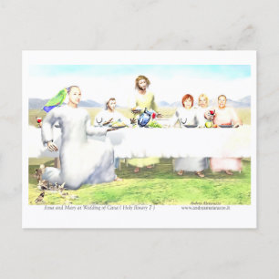 Jesus und Maria bei der Hochzeit zu Kana Postkarte