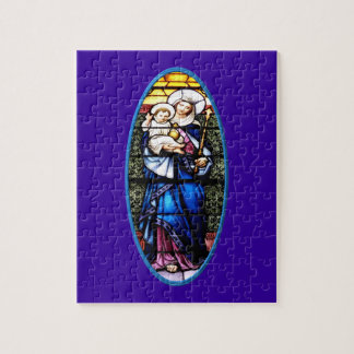 Jesus und Maria Buntglasfenster Puzzle