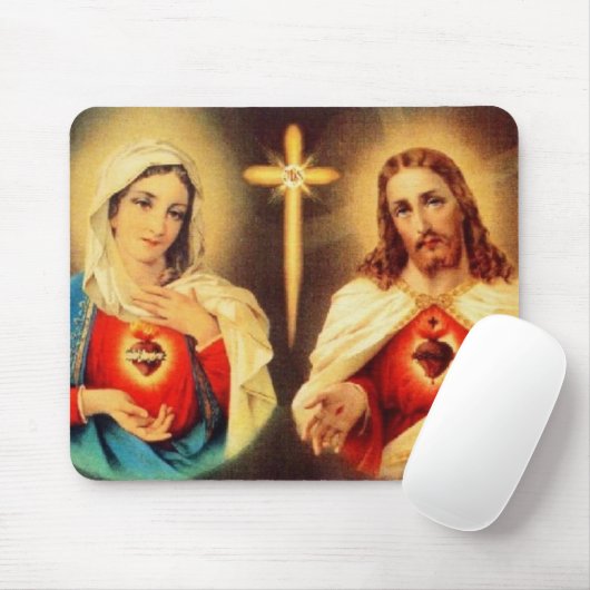 Jesus und Maria heiligen Herz Mousepad (Mit Mouse)