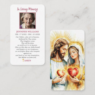 Jesus und Maria Katholische Gebetskarten vom Heili Visitenkarte