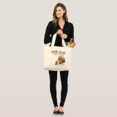 Jesus und mein Tee Jumbo Stoffbeutel (Vorderseite (Model))