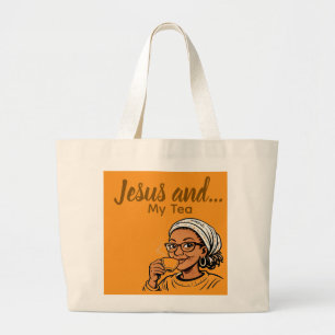 Jesus und mein Tee Jumbo Stoffbeutel