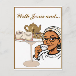 Jesus und meine Teestation Schreibwaren Postkarte