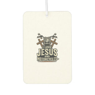 Jesus und Motorräder Vintage christlicher Biker-En Autolufterfrischer