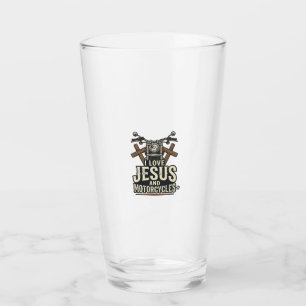 Jesus und Motorräder Vintage christlicher Biker-En Glas