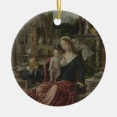 Jesus und Mutter Mary Stillen Keramikornament (Vorne)