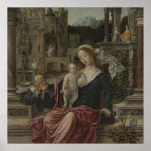 Jesus und Mutter Mary Stillen Poster