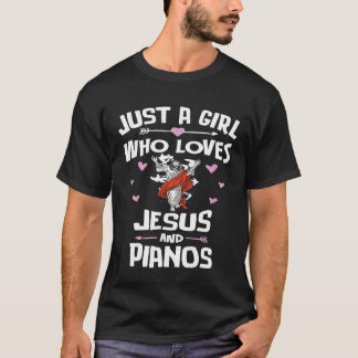 Jesus und Pianos Geschenke für Frauen T-Shirt