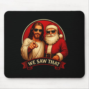 Jesus und Santa Claus Wir sahen dieses lustige Mem Mousepad