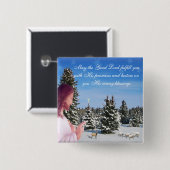 Jesus und Schafe Button (Vorne & Hinten)