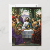 Jesus und seine Freunde im Oberzimmer Postkarte (Vorne/Hinten)