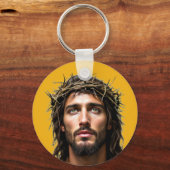 Jesus und seine Krone von Thorns Schlüsselanhänger (Vorderseite)