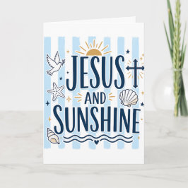 Jesus und Sonnenschein Grußkarte Karte