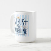 Jesus und Sonnenschein Kaffeetasse (Vorderseite Links)