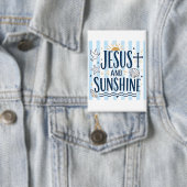 Jesus und Sonnenschein Knopf Button (Insitu)