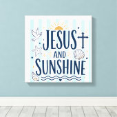Jesus und Sonnenschein Leinwand (Insitu (Holzboden))