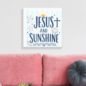 Jesus und Sonnenschein Leinwand (Insitu (Wohnzimmer))