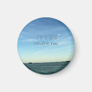 Jesus und Taube Friedliche christliche Himmelsinsp Magnet