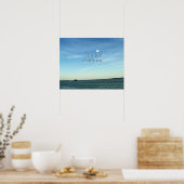 Jesus und Taube in ruhiger Himmelsszene Poster (Küche)