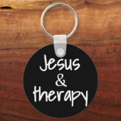 Jesus und Therapie Christlicher Spaß für Christlic Schlüsselanhänger (Vorderseite)