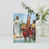 Jesus und vier Fischer Postkarte (Stehend Vorderseite)