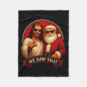 Jesus und Weihnachtsmann Wir sahen dieses lustige Fleecedecke