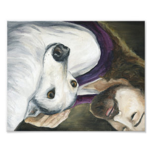 Jesus- und Windhund-Hundekunst-Druck Fotodruck
