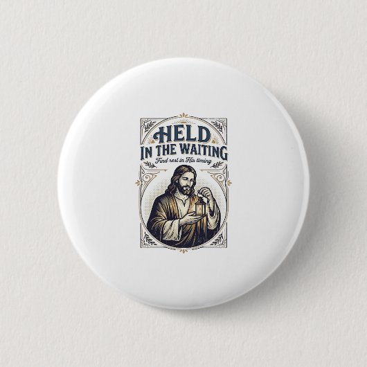Jesus Unfruchtbarkeit Versuch Schwanger zu werden Button (Vorderseite)