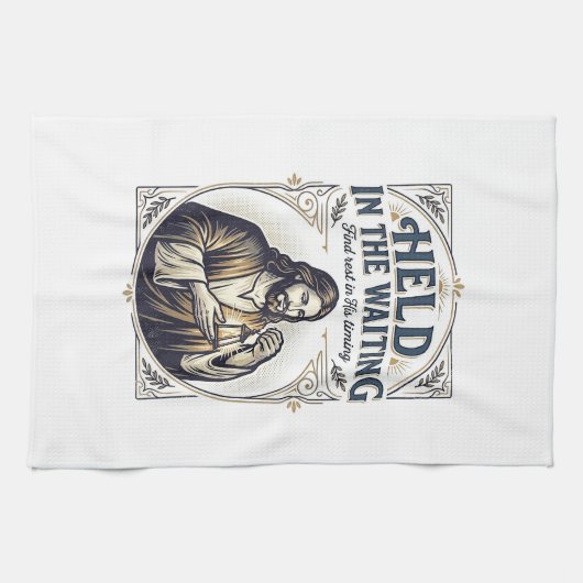 Jesus Unfruchtbarkeit Versuch Schwanger zu werden  Geschirrtuch (Horizontal)