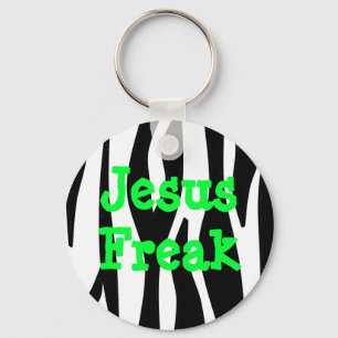 Jesus ungewöhnlicher Zebra-gestreifter Schlüsselanhänger